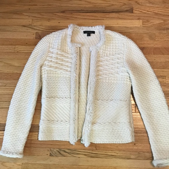 Ann Taylor white sweater jacket XS - Picture 1 of 6